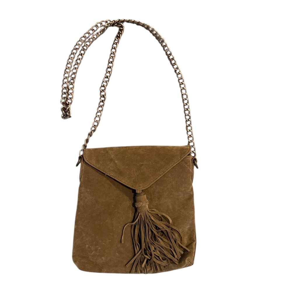 Joie |  Brown Suede Crossbody Bag with Tassel